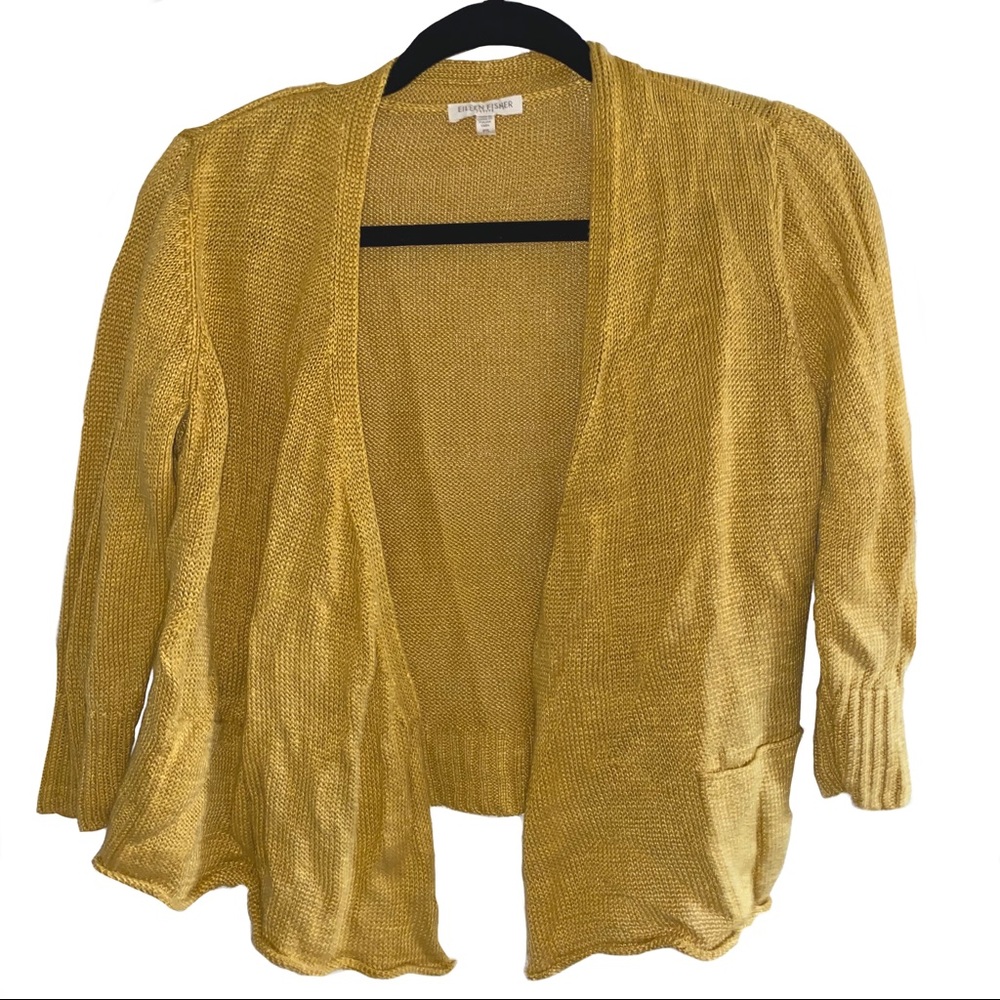 Eileen Fisher- Yellow Hemp Cardigan